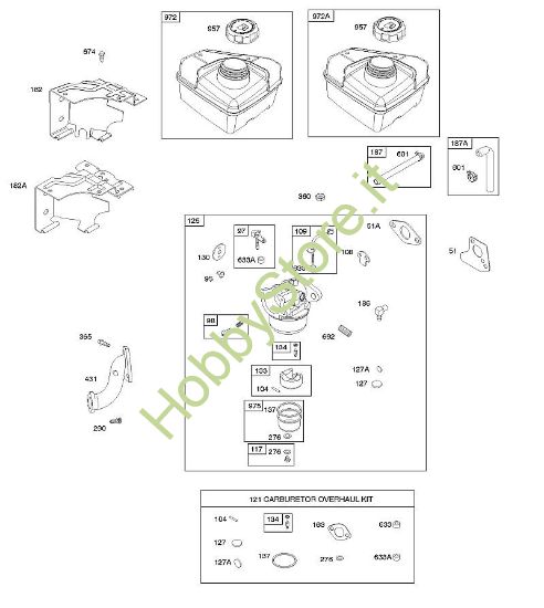 D - Carburatore, kit di revisione carburatore, alimentazione carburante B&S - 09 €¦ 093312-0182-B1 brand Stihl